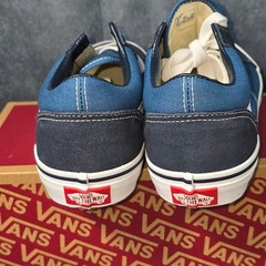 NWB Vans Old Skool Navy Blue Suede Canvas Skate Shoes Kids Size 6.0/ WMNS 7.5