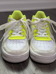 Nike Air Force 1 LV8 GS White Volt Pink Glow Neon Sneakers 6.5Y Womens 8