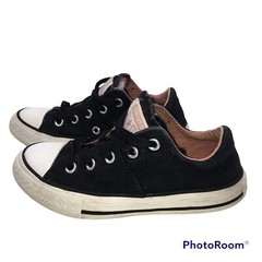 CONVERSE CHUCK TAYLOR Kids Sneakers Low Top Black Pink Tag Madison Junior Sz 12