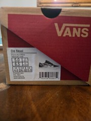 Vans Old Skool Flame Black/White Size 5 US