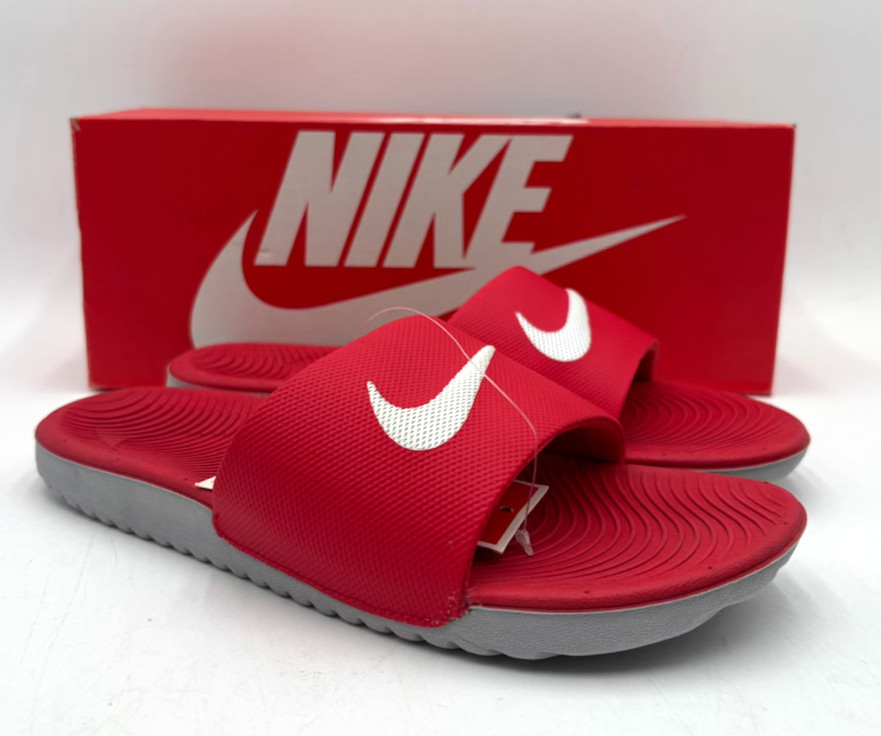 Nike KAWA SLIDE (GS/PS) UNIVERSITY Unisex Kids‘ NEW Sandal Red Multiple Sizes
