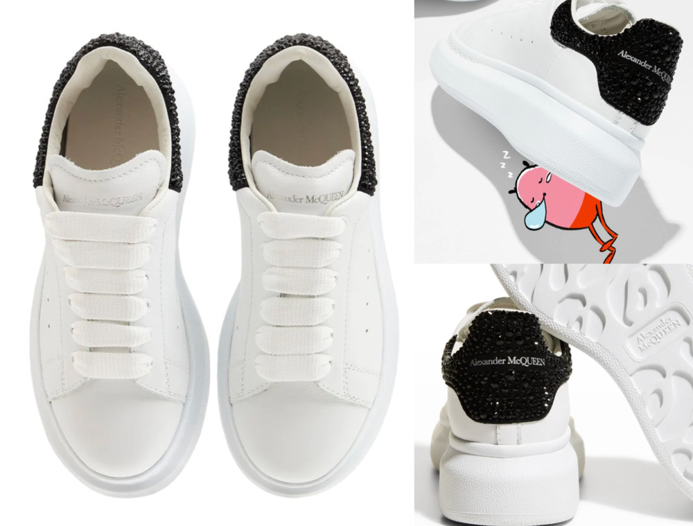 Alexander McQueen Kids Crystal Embellished Oversized Sneakers Schuhe Shoes 28