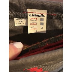 Kamik Kids Waterproof Waterbug Snow Boots Black/Red Size 13 Unisex Insulated