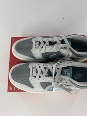 Kids Nike Dunk Low GS Grey White Blue FB9109-008 Sneaker Shoe Trainer Size 7Y