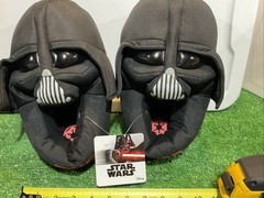 Star Wars Darth Vader 3D Soft Plush Slippers House Shoes Kids Size: L 3-4 New