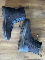 Doc DR. Martens Combs J Canvas black Aide Zipper Boots youth US 4 Women’s 5 UK 3