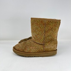 UGG Australia Classic II Graphic Stitch Brown Tan Boots Youth Size US 3