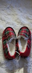 Gymboree Boys Plaid Slipper Shoe Holiday Various Sizes