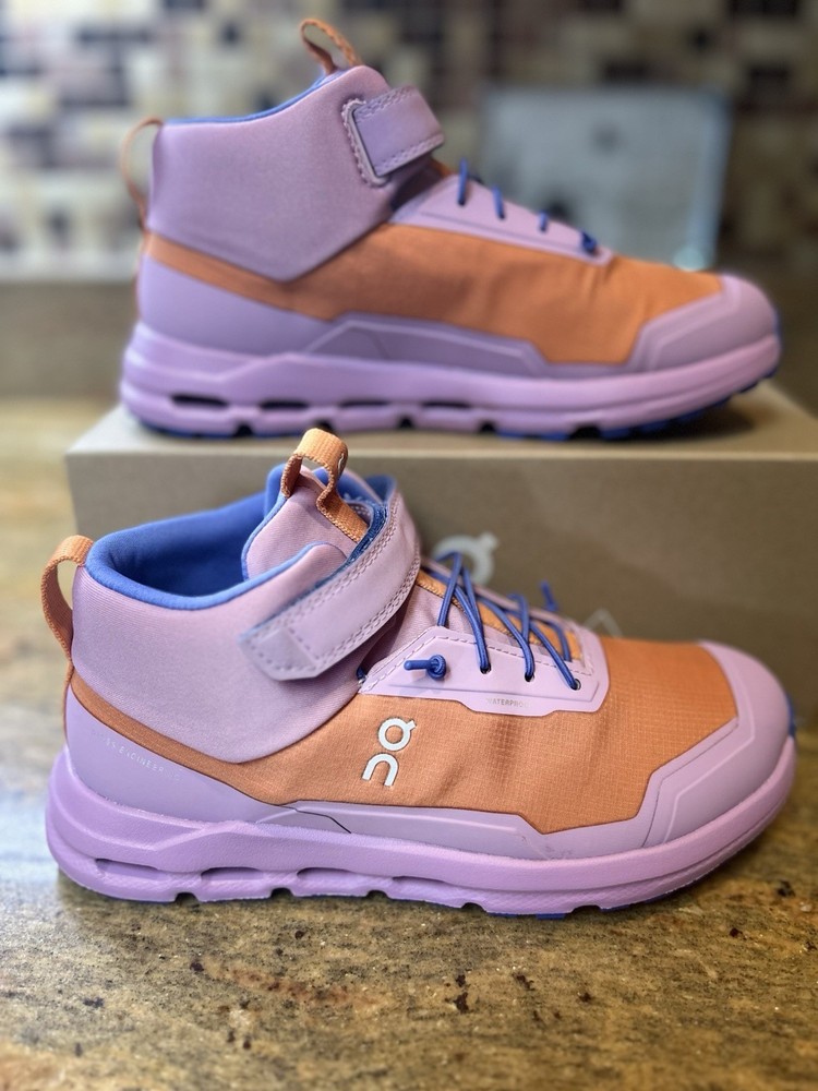 On Cloudhero Mid Waterproof Kids Copper/Lavendula Sneakers US 3K 3KD30011286