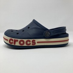 Crocs Clog Unisex Size J 2 Juniors Shoes Navy Blue White Red 205100