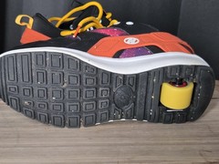 HEELYS Force Galaxy Roller Shoes Sneakers Orange Black Youth Sz 6