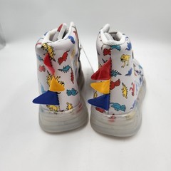MGOKidss Sneakers Light Up Dinosaur High Top Hook & Loop Size 29 Fun Kidcore