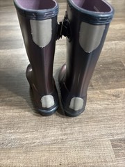 Hunter Kids Original Nebula Rain Boots Girls Purple Iridescent Galoshes Wellies