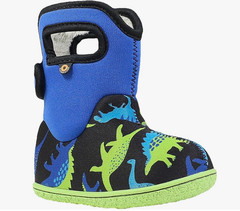 Bogs Baby Waterproof Insulated Snow Boot Dino Electric Blue Multi 4 US Unisex