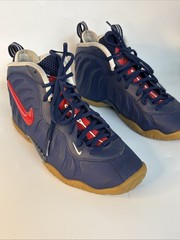 Nike Little Posite Pro Mid Blue Grade School 644792-405 GS Size 6.5y