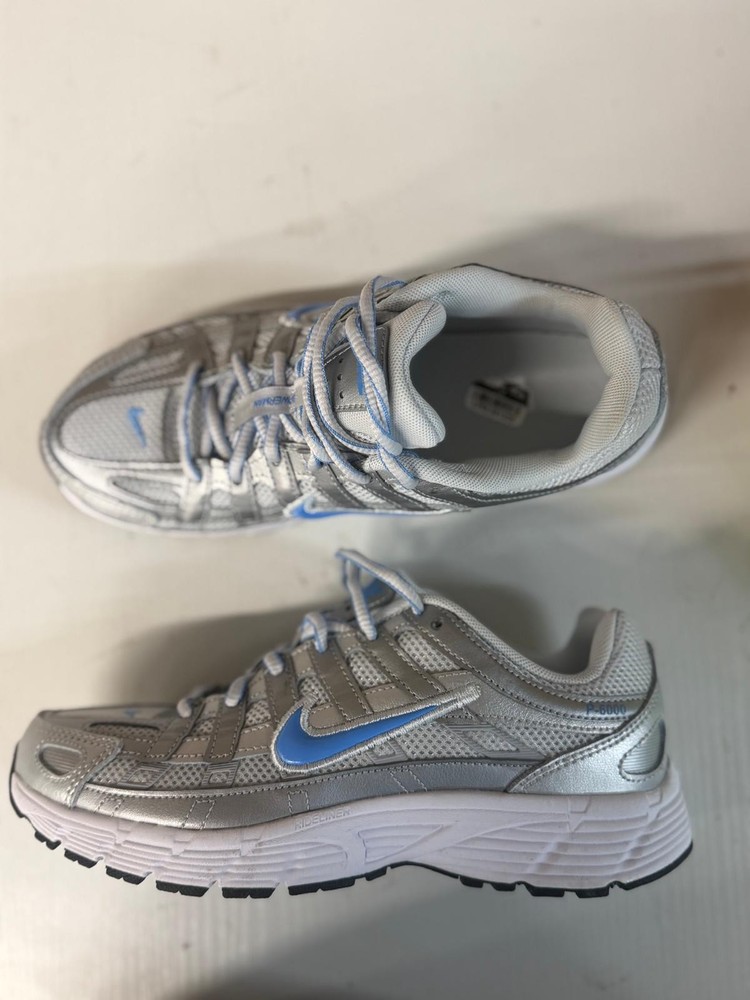 Nike P-6000 Metallic Silver University Blue 5Y New Brand No Box