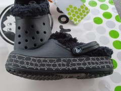 CROCS CROCTILE MAMMOTH GABE KID CAYMAN CLOG SLIP ON SHOE~Black~Toddler C 8/9~NEW