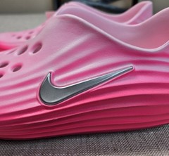 NIKE ReactX Rejuven8 GS size 3Y Pink Pinksicle Metallic Silver Slip On Shoes