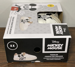 Disney Mickey Mouse Toddler Character Sneaker Shoes Tan Laces Size 11 Aldi