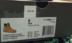 Timberland Classic 6″ Waterproof Boots Wheat Nubuck Toddler Size 6M TB010860