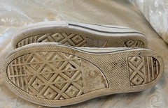 Converse Classic White & Grey Leather Madison Low Top Sneakers Youth Size 4 Fair