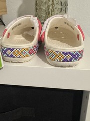 Crocs Crocband Gallery Clog K White Pink Unisex Kids C7 23-24 MPN 205171-159