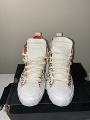 converse unt1tl3d hc white orange black high top unisex kids sneakers size 6