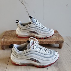 Nike Air Max 97 GS 4Y White Bullet Sneakers Varsity Red 921522 111