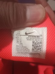 Nike Air Max 270 React GS Size 7Y Youth Black Crimson Blue Sneakers CT1579-001