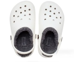 Crocs Classic Lined Clog | Kids‘ Slippers, White, 12 Little Kid|BRAND NEW