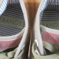 BANGS Old Pine Canvas High top Unisex Boys Size 3.5, Girls/Women Size 5