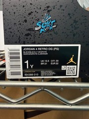PS JORDAN 4 RETRO BLACK CAT AJ4 BLACK/BLACK-LT GRAPHITE IB4388-010 B-grade