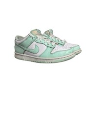 Nike Kids Size 6.5Y Dunk Low GS White Mint Green Sneakers Shoes FZ3534-100