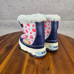 Bluey Bingo Kids Winter Snow Boots Blue Red Balloon Print Faux Fur Sz 7 36112035