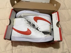 Nike Blazer Mid ’77 White Blue Orange DA4086-117 Youth Size 7 Women’s Size 8.5