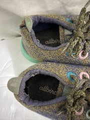 Allbirds Smallbirds Wool Runner Wowza Blue/Buoyant Mint Youth Size 1 Flaw