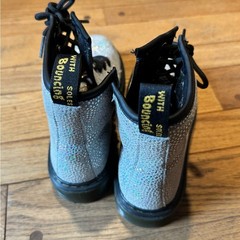 Dr. Martens Holographic Glitter Combat Boots | Silver Iridescent Lace-Up NWOT