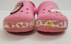 Crocs Toddlers Kids Fun Lab Mickey Lights Clogs Pink Sz 9 C Sandals With Charm