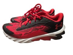 Under Armour Scramjet Hypersonic 6.5Y Red/Black Mesh Low Top Sneaker
