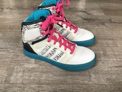 Adidas AW5095 Girls Neo Q16145 Youth Athletic High Tops Size 3.5 Colorful