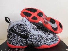 Nike Little Posite Pro Foamposite GS Elephant Print Grey-Pink Sz 7Y [644792-002]