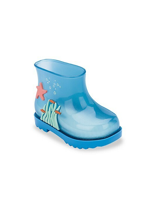 NEW Mini Melissa Baby Toddler Under The Sea Waterproof Starfish Seaweed Wellies