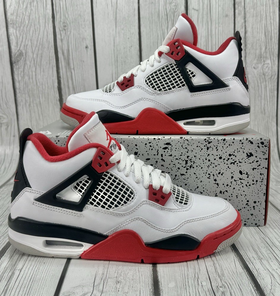 Nike Air Jordan Retro 4 OG GS Fire Red 2020 Size 5y 408452 160