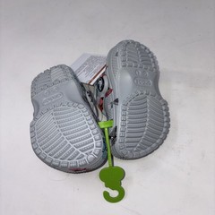 Crocs Kids Slip On Rubber Clog K US Size C 4 Gray Race Cars New NWT