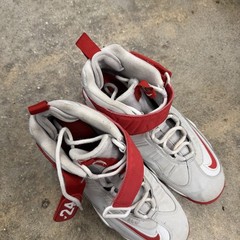Nike Air Griffey Max I Mid Rouge Sneakers Shoes Size 7Y Cincinnati Reds Away