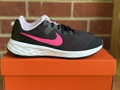 New Nike Revolution Size 6.5Y Youth White Black Pink Sneakers NIB Shoes