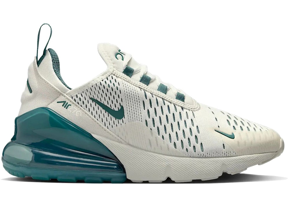 Nike Air Max 270 BG GS Sail Bicoastal Green Light Bone HV0813-133 7Y = 8.5 Women