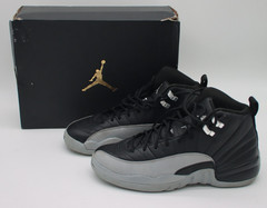 Air Jordan 12 Retro Barons GS Black/Grey Size 7Y/EUR 40 153265-010