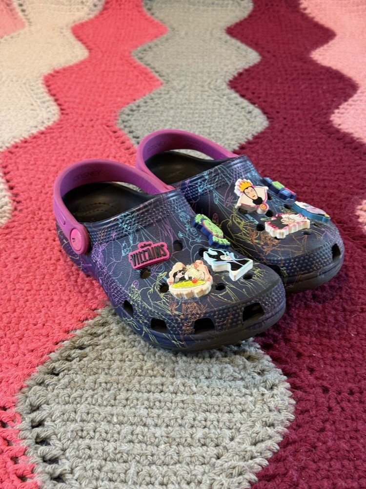 CROCS Disney Villains Clogs Slip On Shoes with Charms | Child Size C13