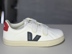 Veja Recife Chromefree Leather White Navy &Red/Kids Size 4/Women’s 5-5 1/2/ #98